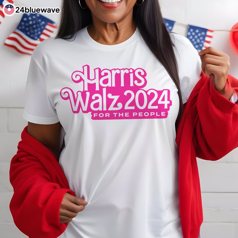 Harris Walz For The People 2024 Pink Tone Shirt