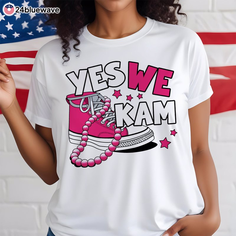 Yes We Kam Pink Shoes Kamala Harris Election 2024 Shirt