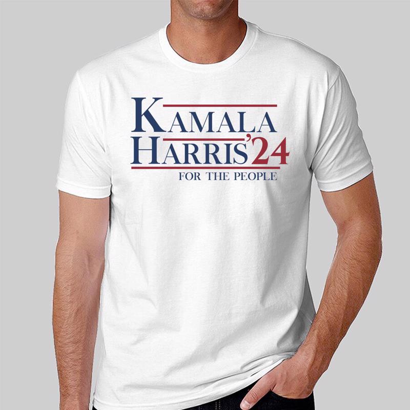 Kamala Harris 2024 For The People Blue Wave Shirt