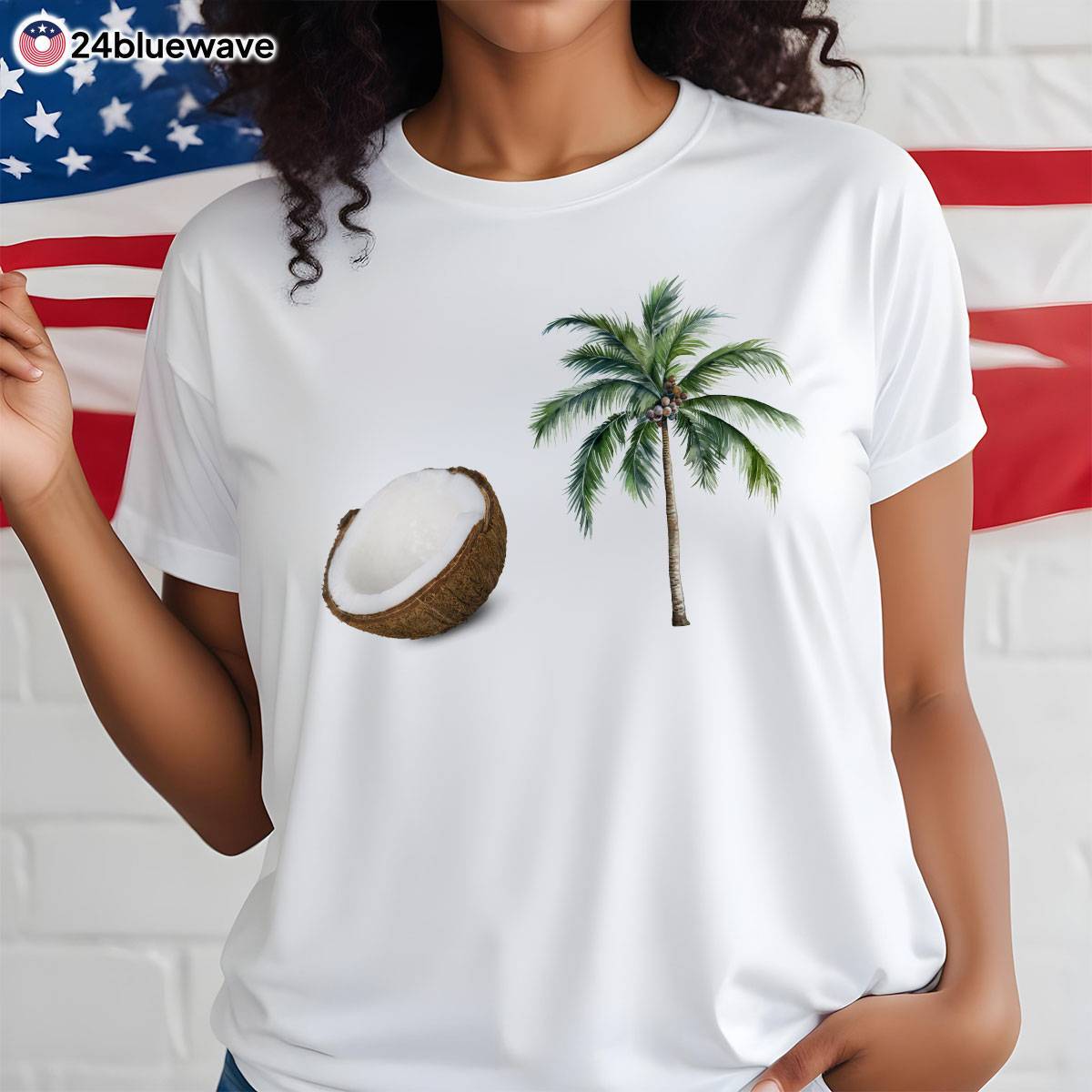 Coconut Tree Shirt, Kamala Harris, Madam President, Vote Blue, Election 2024