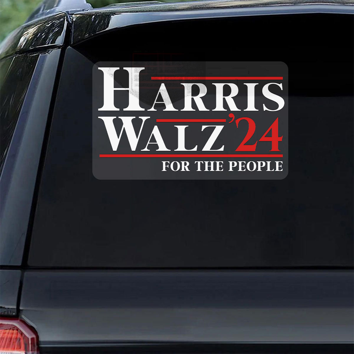 Harris Walz 2024 For The People Car Decal