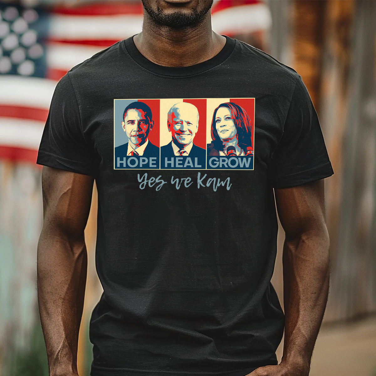 Hope Heal Grow Yes We Kam Shirt, Kamala Harris Support, 2024 American Presidential Women Vote