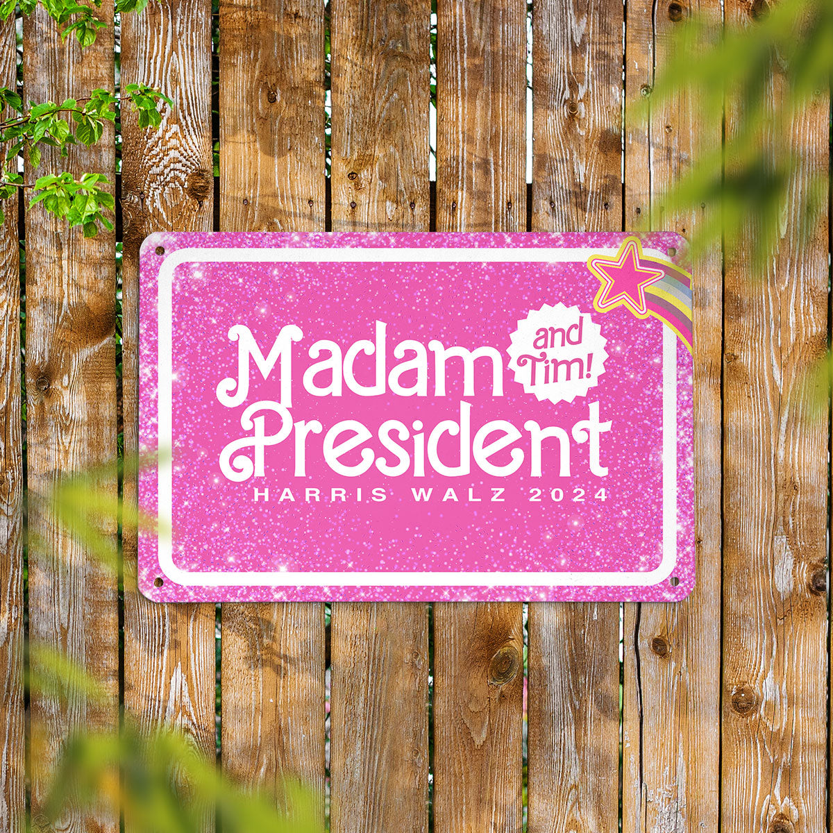 Madam President - Kamala Harris And Tim 2024 Metal Sign