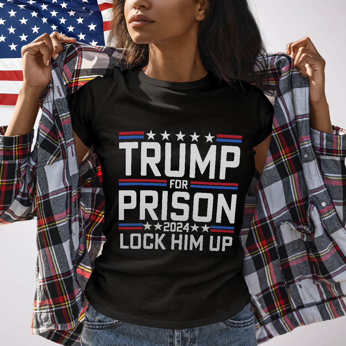 Trump For Prison, Lock Him Up Shirt, Kamala Harris Madam President