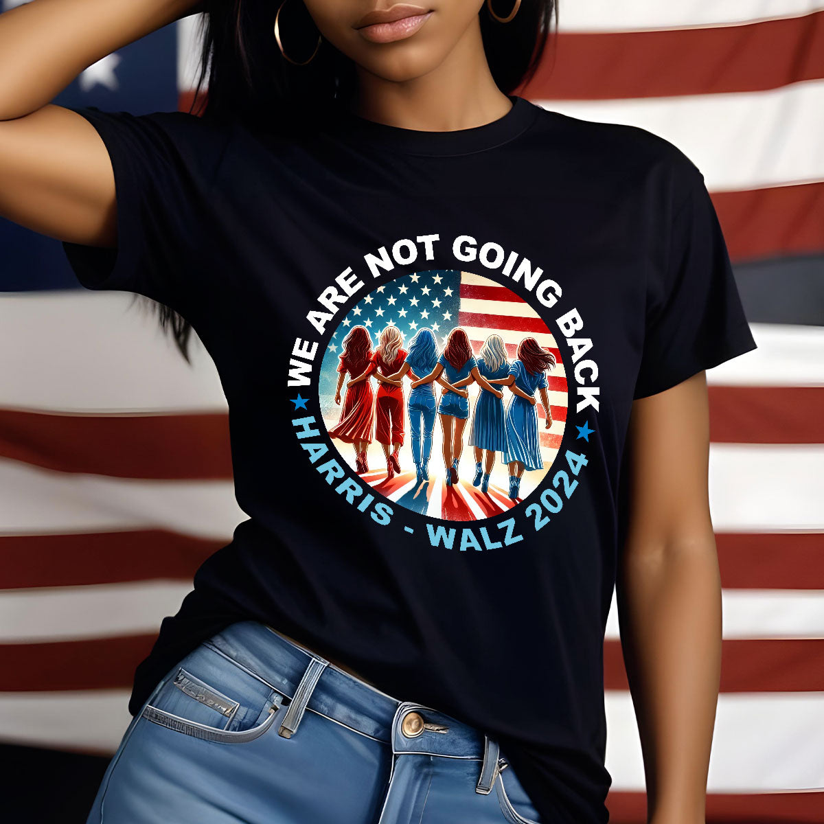 We Are Not Going Back Shirt, Kamala Harris 2024, Vote Blue, Democrat