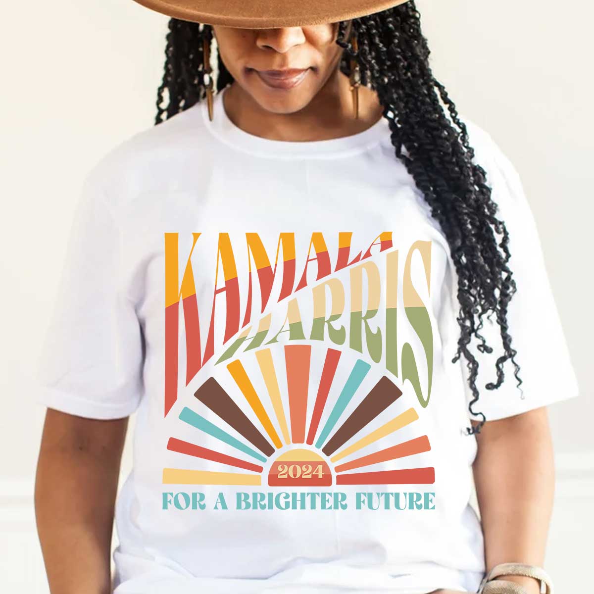 Kamala Harris 2024 Shirt, Kamala for President Boho Aesthetic Tee Retro, Vote Blue