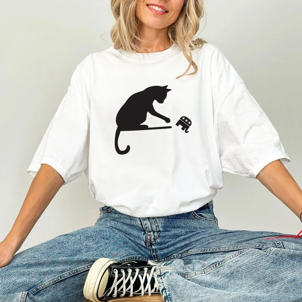 2024 Election Cat Political Tee, Childless Cat Lady Shirt, Kamala Harris For President, Vote Blue