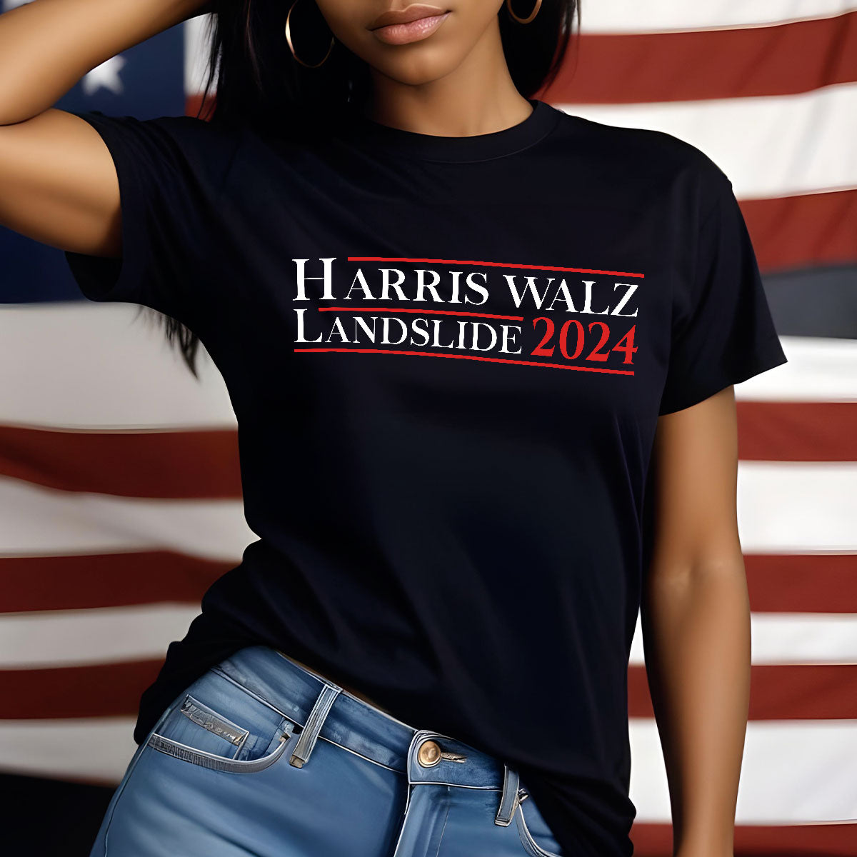 Harris Walz Landslide 2024 Shirt, Kamala Harris For President, Vote Blue