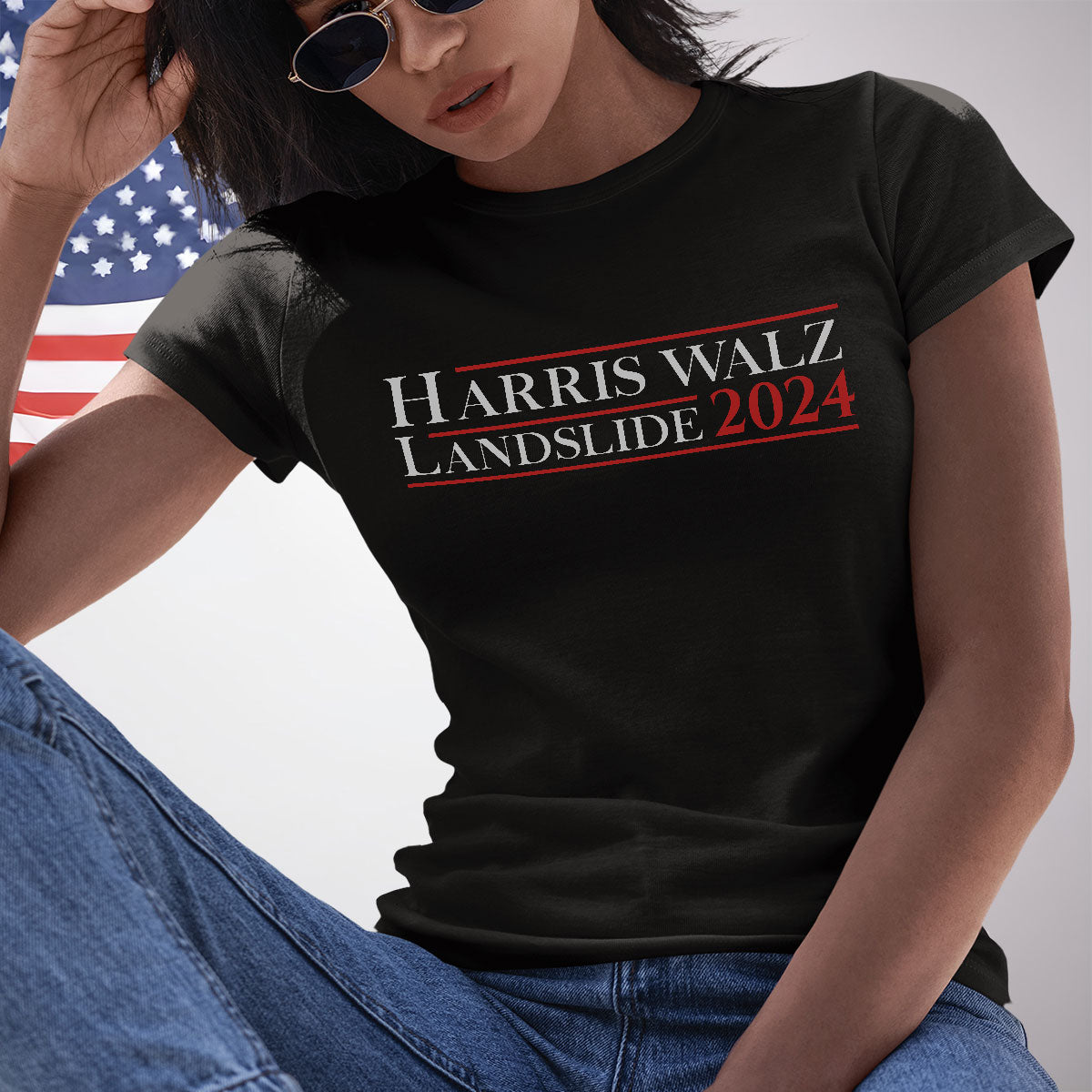 Harris Walz Landslide 2024 Shirt, Kamala Harris For President, Vote Blue