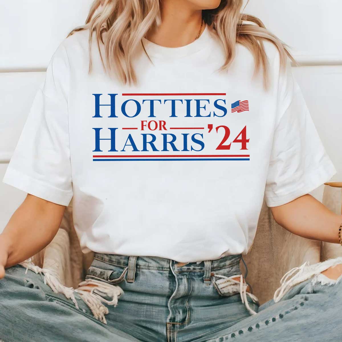 Hotties For Kalama Harris Shirt, Feminist Democrat Vote Blue, Madam President