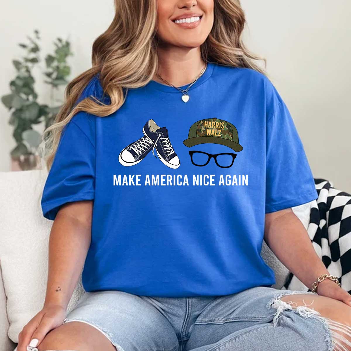 Make America Nice Again Harris Walz Shirt, Kamala Harris Madam President 2024