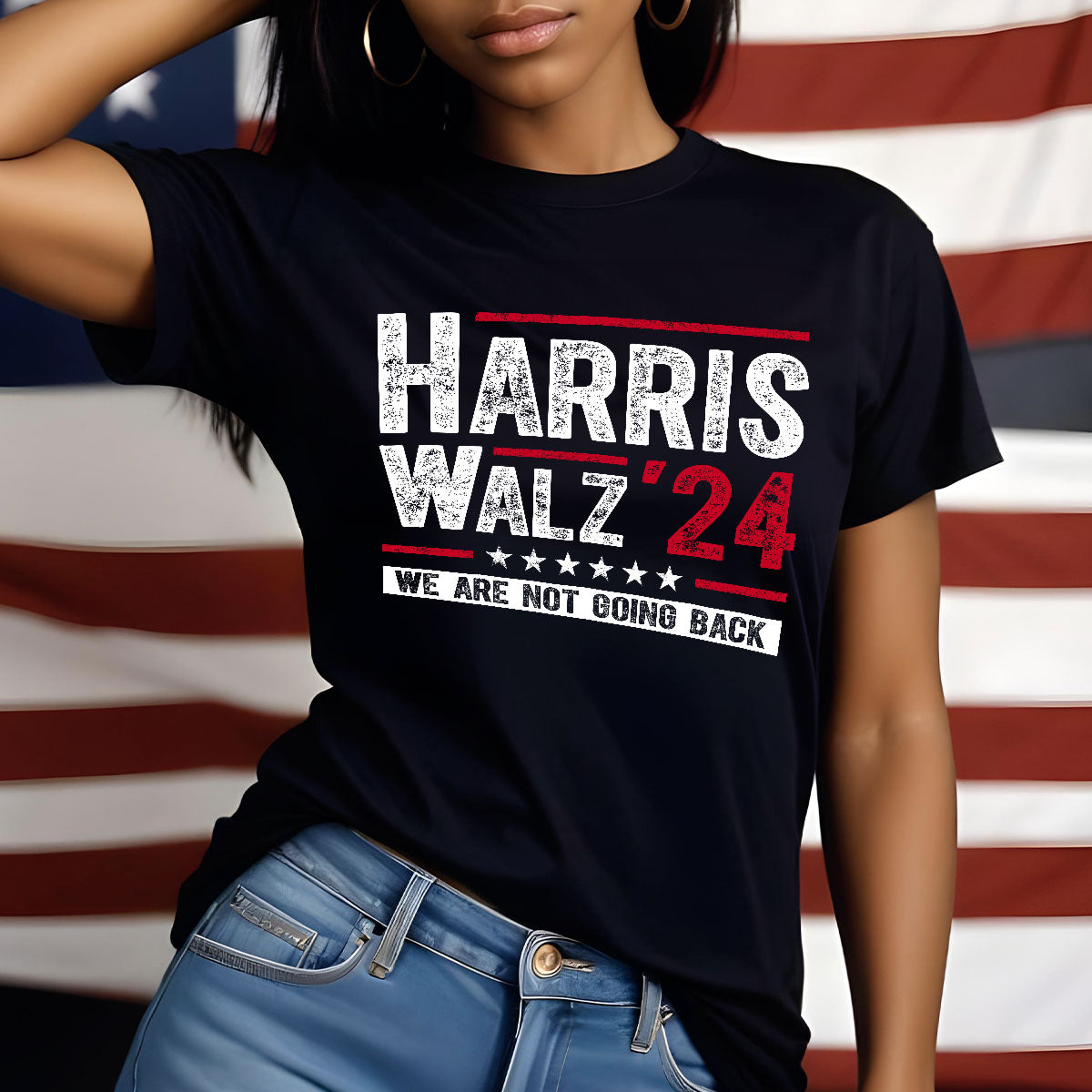 We're Not Going Back Harris Walz 2024, Vote Blue, Madam President