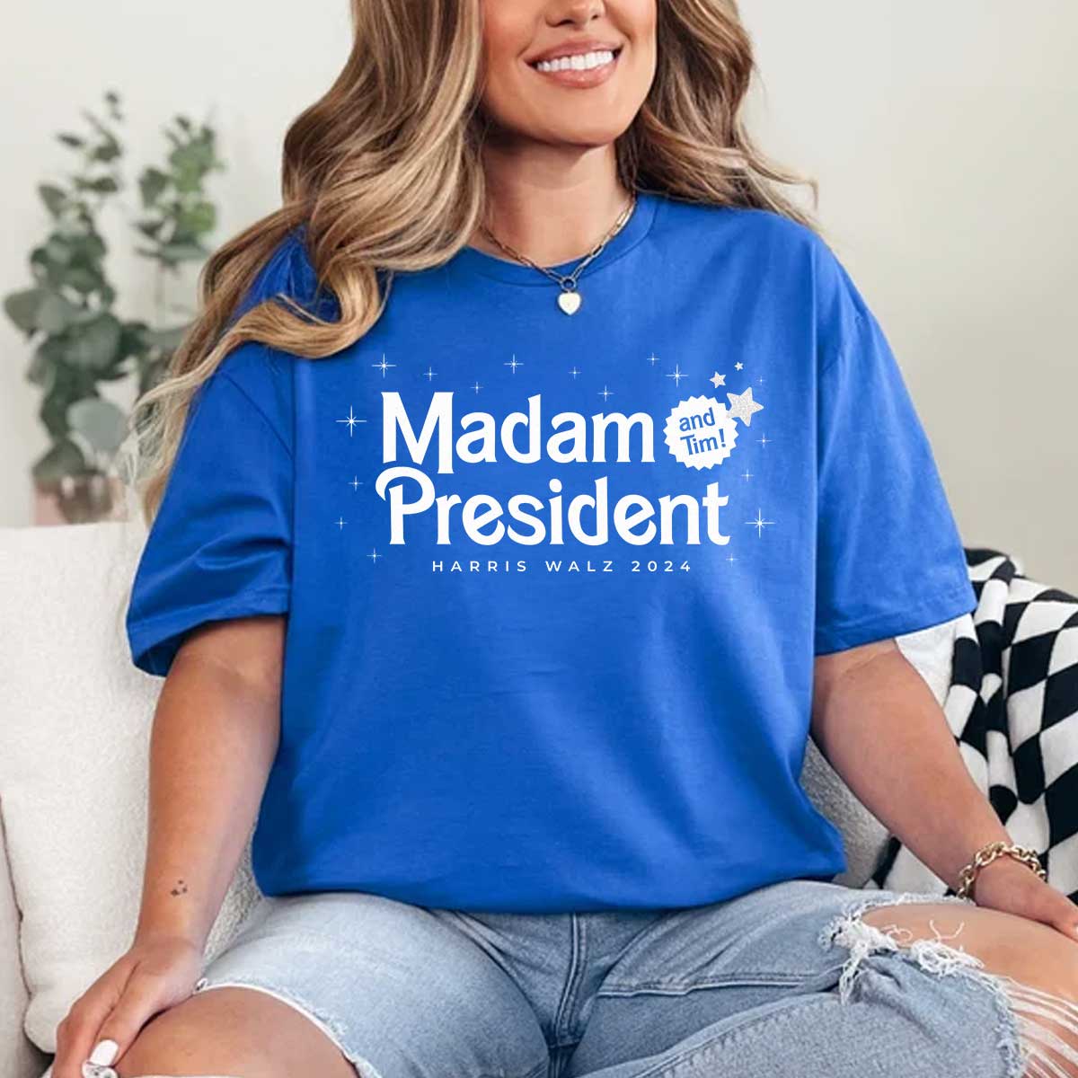 Madam President Kamala Harris And Tim Walz Shirt, Democratic Party, Vote Blue