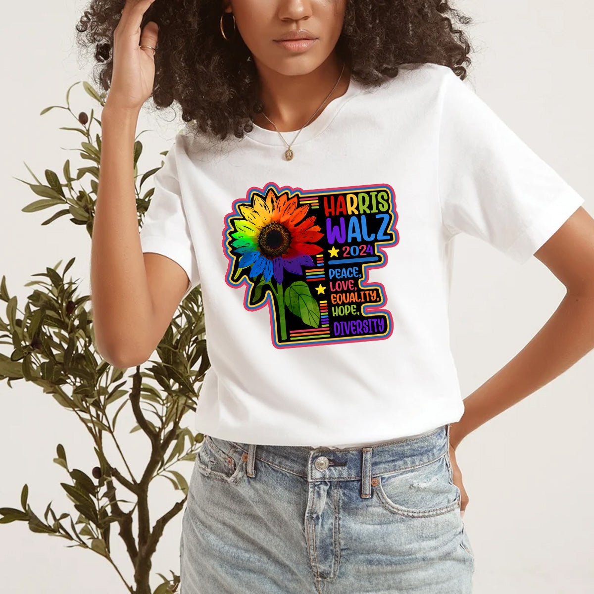 Flower Power Harris Walz 2024 Shirt, Kamala Harris Madam President, Vote Blue