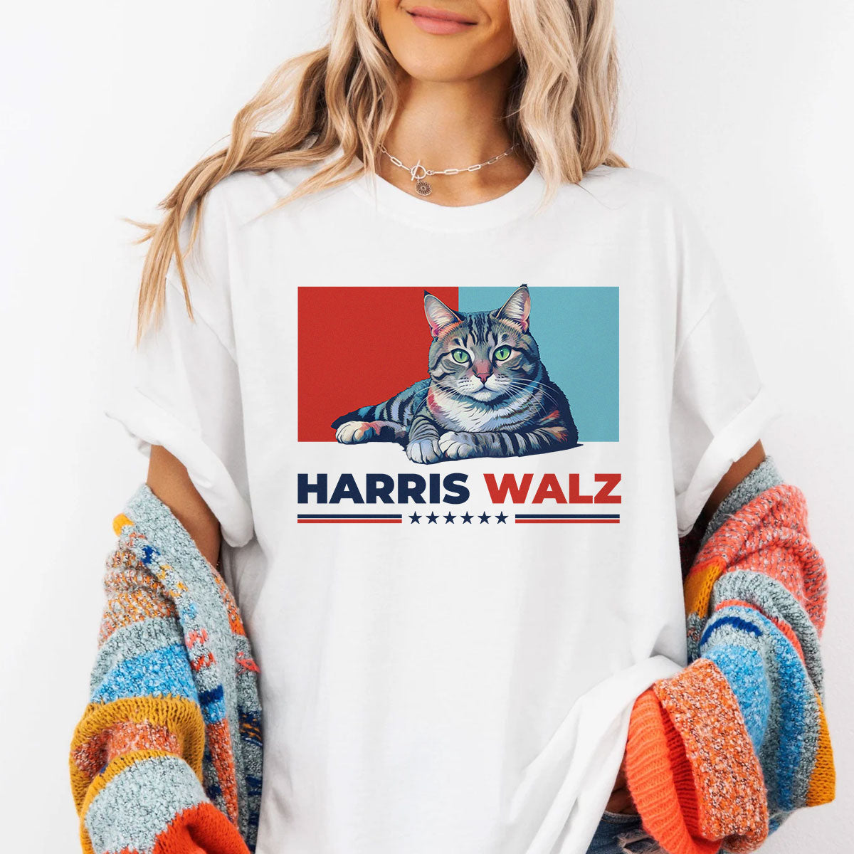 Harris Walz 2024 Obviously Democrat Cat Shirt, Kamala Harris Madam President, Vote Blue