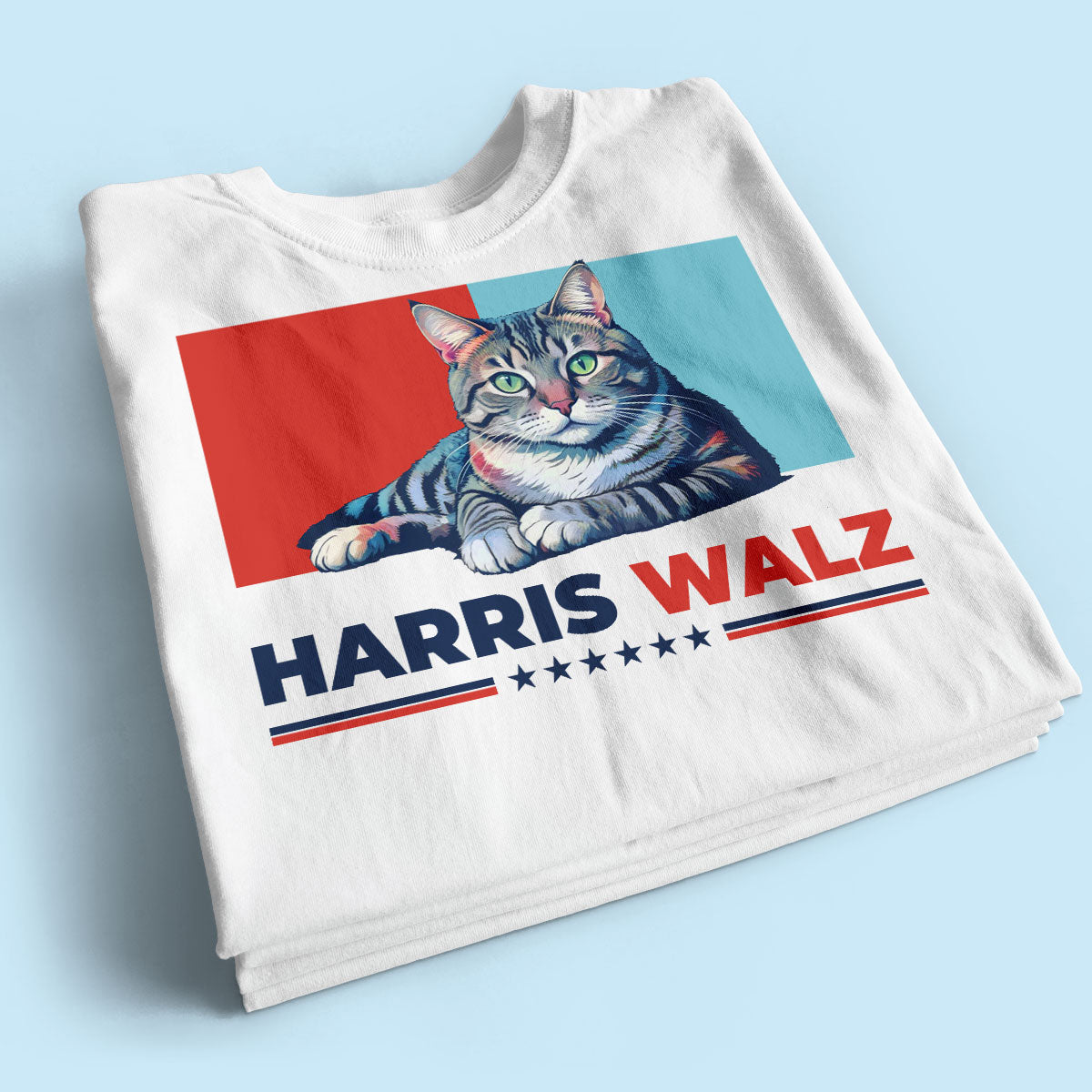 Harris Walz 2024 Obviously Democrat Cat Shirt, Kamala Harris Madam President, Vote Blue