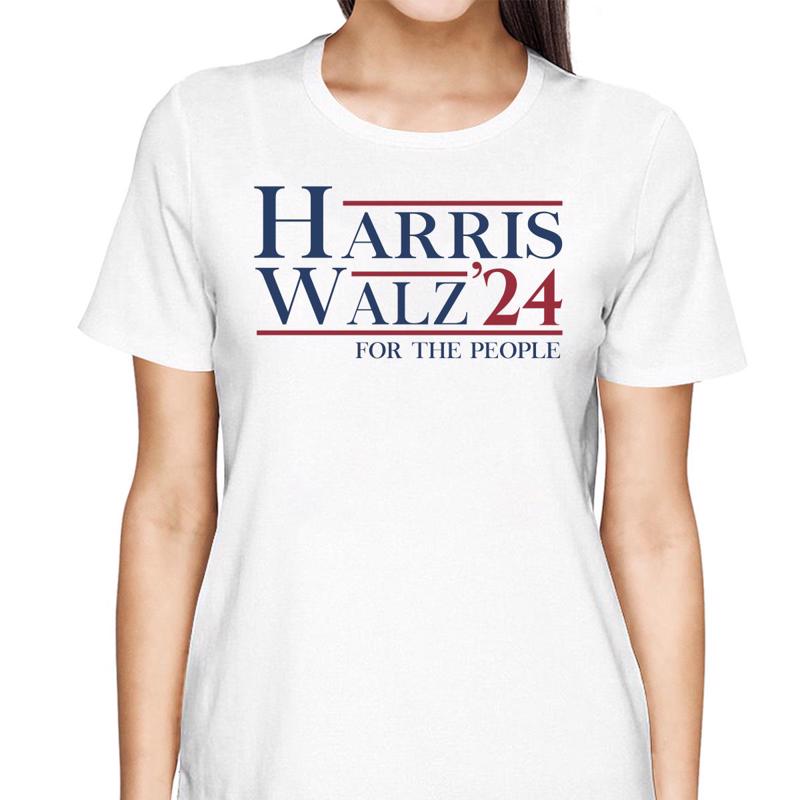 Harris Walz 2024 For The People Blue Wave Shirt