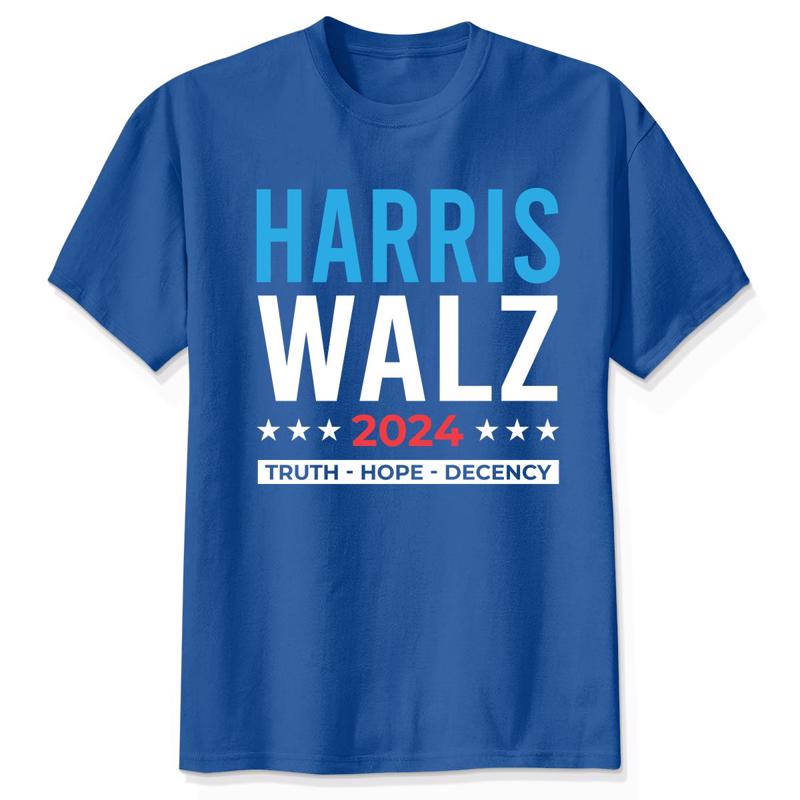 Harris Walz 2024 Truth Hope Decency Election Shirt, Democratic Party, Vote Blue