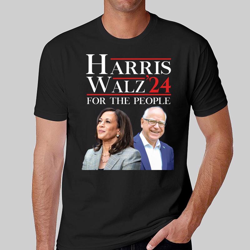 Harris Walz For The People 2024 Photo Shirt